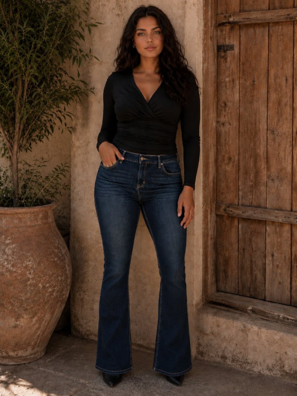 TORRID Luxe Slim Boot Super Stretch Jeans 18 Tall Mid Rise Bootcut Flare Denim - Picture 10 of 10